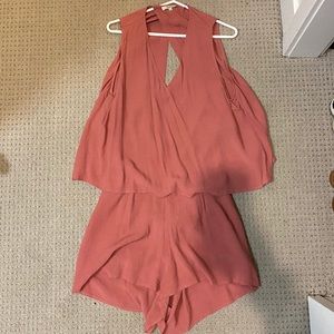 Madewell Pink Open Back Romper